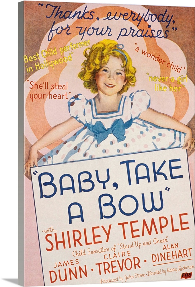 Baby, Take A Bow - Vintage Movie Poster Wall Art, Canvas Prints, Framed  Prints, Wall Peels