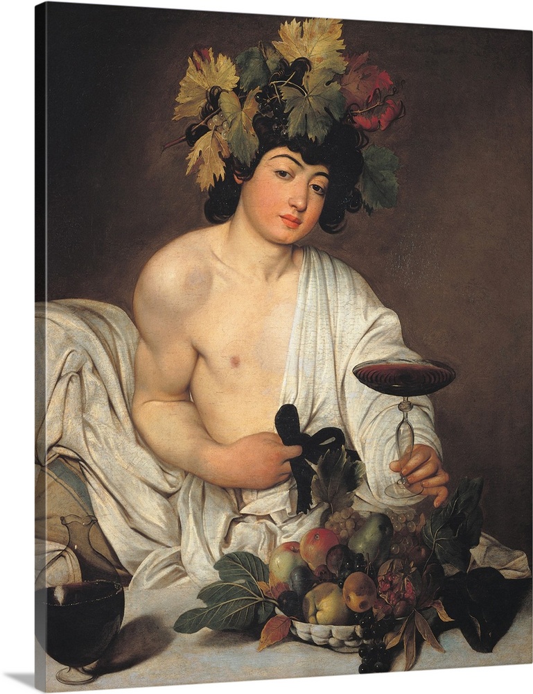 Bacchus, by Michelangelo Merisi known as Caravaggio, 1596 - 1597, 16th Century, oil on canvas, cm 95 x 85 - Italy, Tuscany...