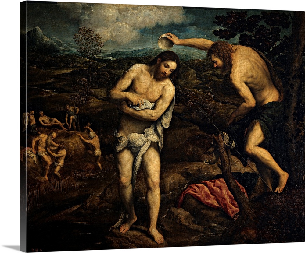 Bordon Paris, The Baptism of Christ, 1553, 16th Century, oil on canvas, Italy, Lombardy, Milan, Brera Art Gallery, (587394...