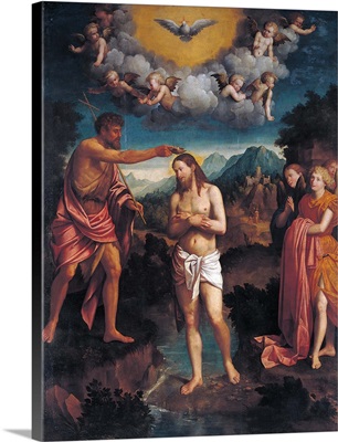 Baptism of Jesus Christ, by Calisto Piazza, 16th c. Brera Gallery, Milan, Italy