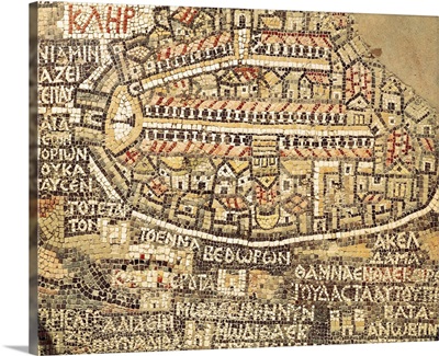 Basilica of Saint George. Jerusalem (6th c.) The oldest existing map of Palestine