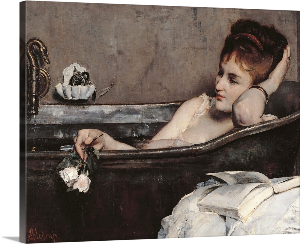 The Bath, by Alfred Stevens, 1867 about, 19th Century, oil on canvas, cm 74 x 93 - France, Ile de France, Paris, Muse dOrs...