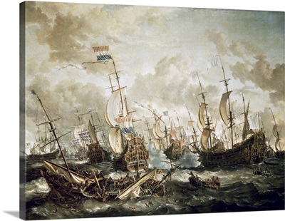 Battle of Abukir. (B. of the Nile) July 25, 1799. British defeat French Navy
