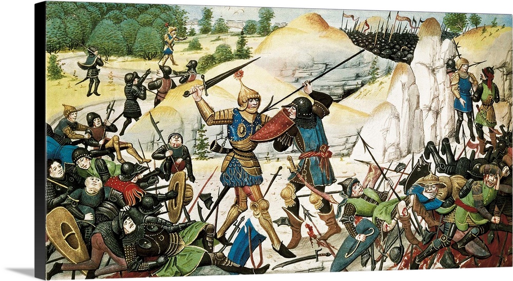Battle of Roncevaux Pass, Illustrated Manuscript