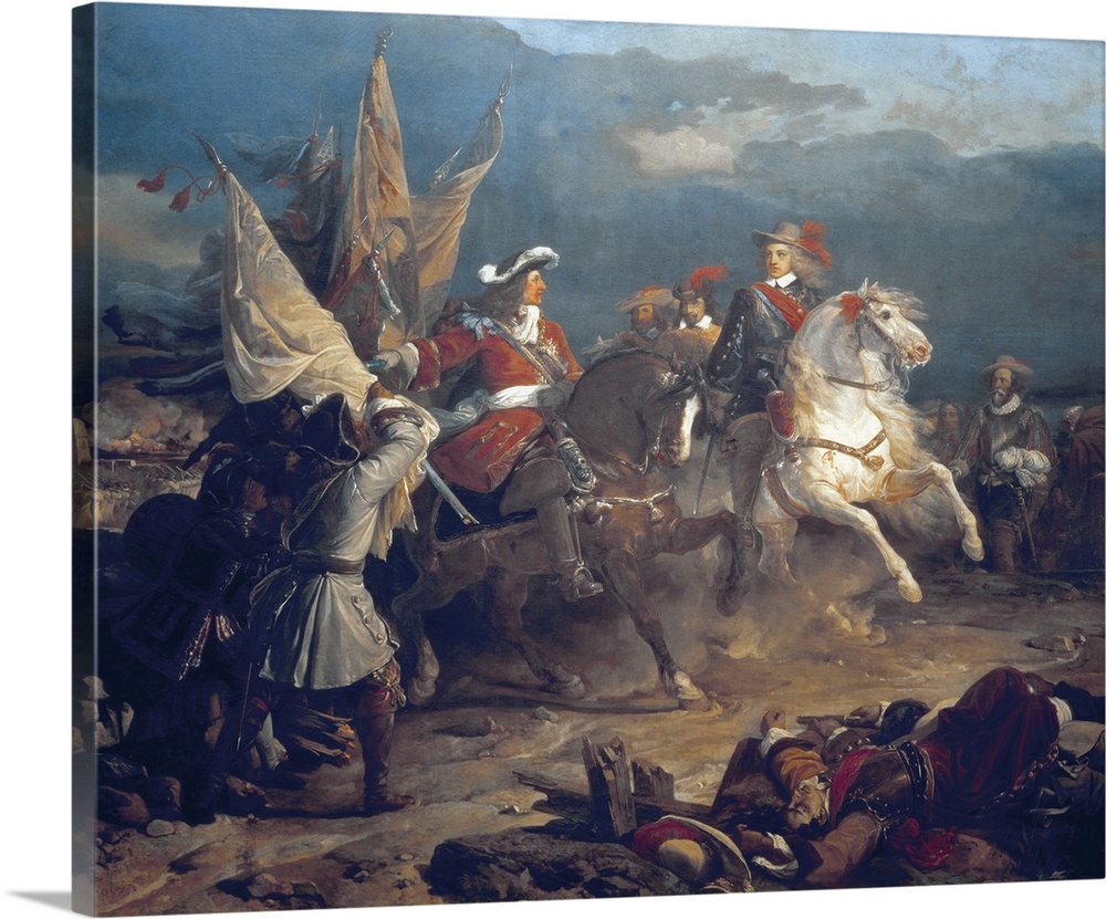 ALAUX, Jean (1786-1864). Battle of Villaviciosa, 10th December 1710. 1836. Episode from the War of the Spanish Succession ...
