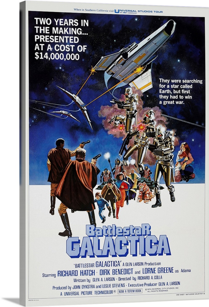 BATTLESTAR GALACTICA, (theatrical release version of the edited pilot episodes, 'Saga Of A Star World'), 1978. .. Universa...