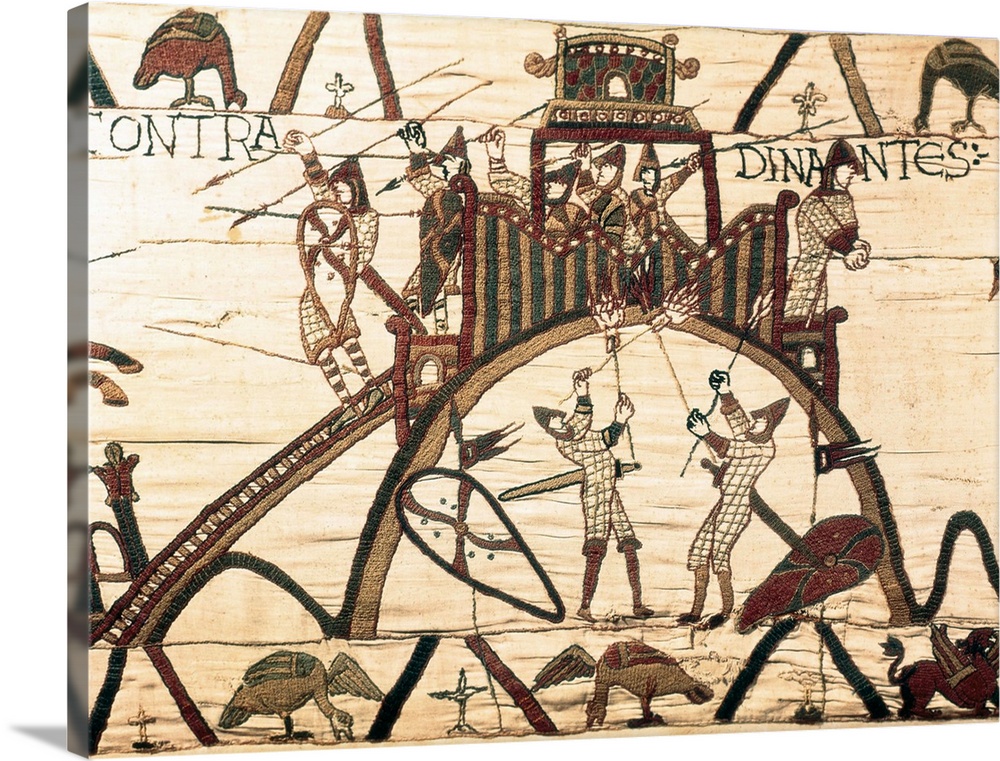 Bayeux Tapestry. 1066-1077. Detail of the attack to the Dinan castle in Brittany