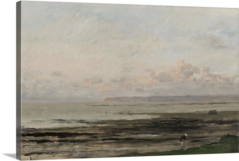 Beach at Ebb Tide, c. 1850-78, Dutch painting, oil on panel | Great Big ...