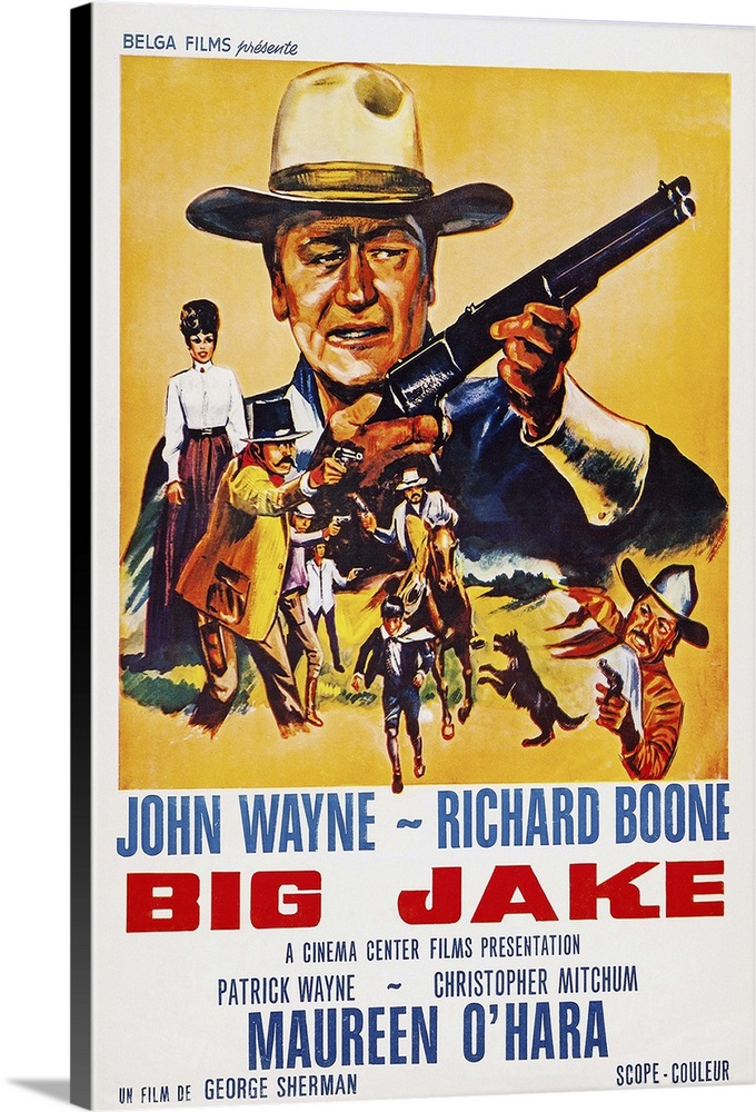 Big Jake, Top: John Wayne On French Poster Art, 1971.