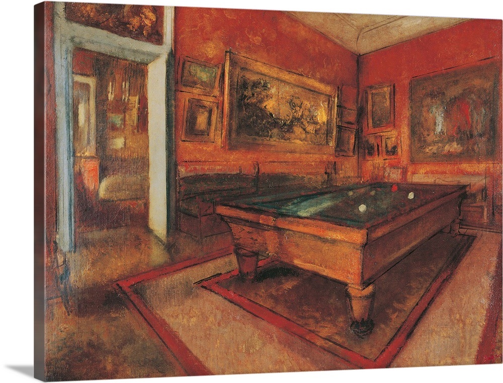 Billiard Room, by Edgar Degas, ca.1892. Musee d'Orsay, Paris, France