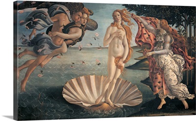 Birth of Venus, by Botticelli, 1484-1485. Uffizi Gallery, Florence, Italy