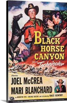 Black Horse Canyon, US Poster Art, 1954