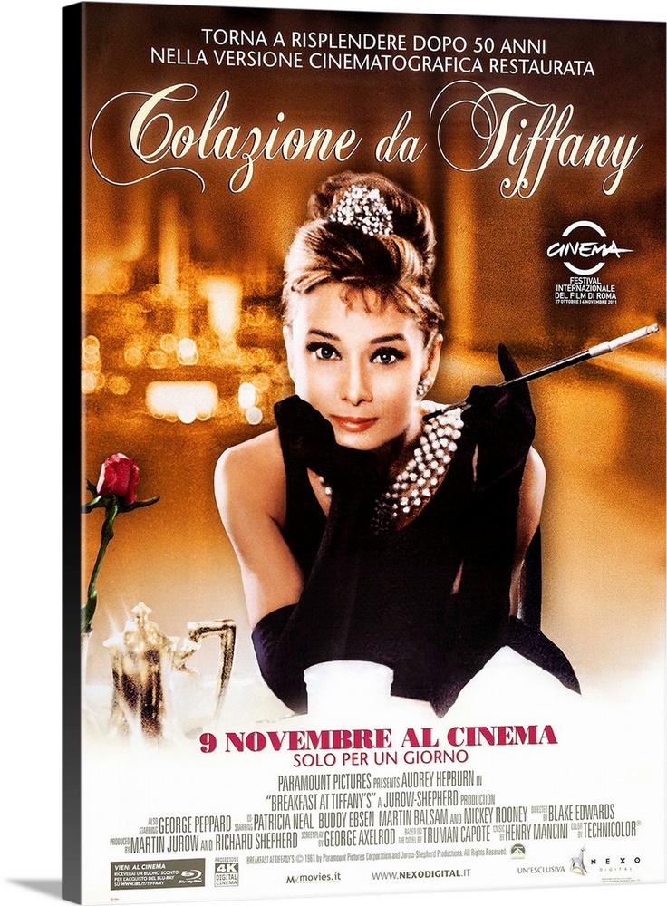 BREAKFAST AT TIFFANY'S (aka COLAZIONE DA TIFFANY), Italian poster, Audrey Hepburn, 1961.