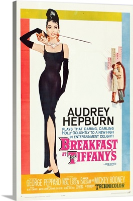 Breakfast At Tiffany's, Poster, Audrey Hepburn, George Peppard, 1961