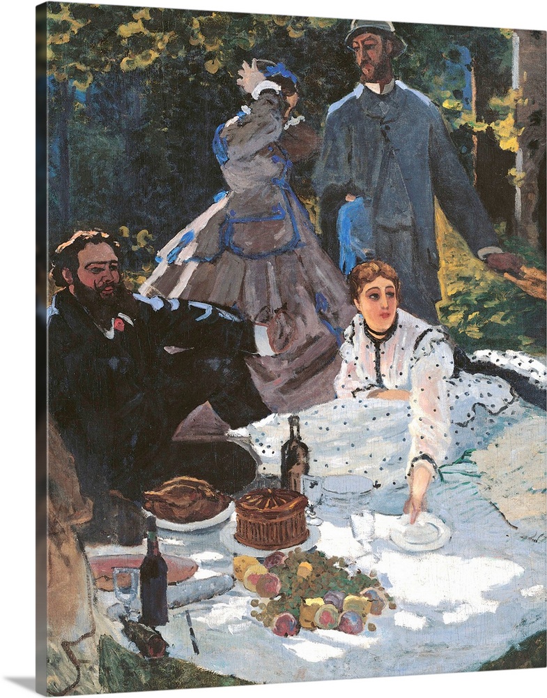 The Breakfast in the Greenery, by Claude Monet, 1865 - 1866, 19th Century, oil on canvas, cm 248 x 271 - France, Ile de Fr...