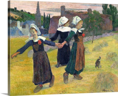 Breton Girls Dancing, Pont-Aven, by Paul Gauguin, 1888