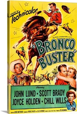 Bronco Buster - Vintage Movie Poster, 1952