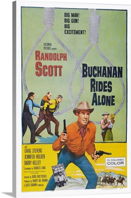 Buchanan Rides Alone, Poster Art, 1958