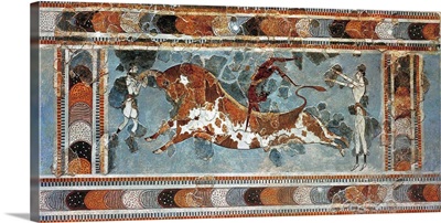 Bullfighting scene. ca. 1500 BC. Minoan art / Cretan art