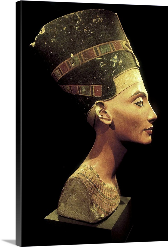 Bust of Nefertiti. s.XIV BC. 19th Dynasty. Polychromatic head. Egyptian art. New Kingdom. Sculpture on rock. GERMANY. Berl...
