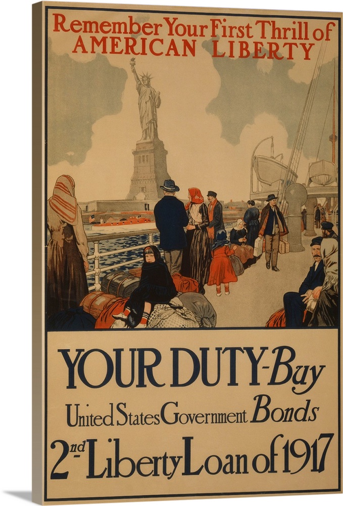 Buy US Government Bonds - Vintage Propaganda Poster