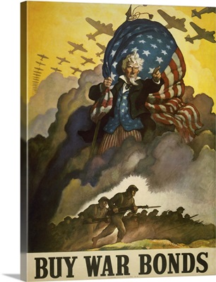 Buy War Bonds. WWII Poster Of Uncle Sam