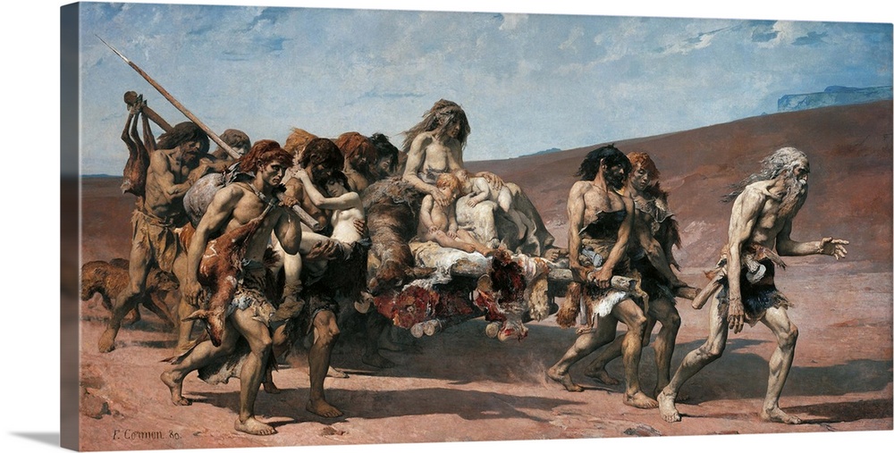 Cain, by Fernand (or Fernand-Anne Piestre) Cormon, 1880, 19th Century, oil on canvas, cm 384 x 700 - France, Ile de France...