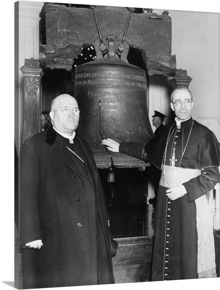 Cardinal Eugenio Pacelli (right), Papal Secretary of State in Philadelphia, Oct. 20, 1936. The future, Pope Pius XII visit...