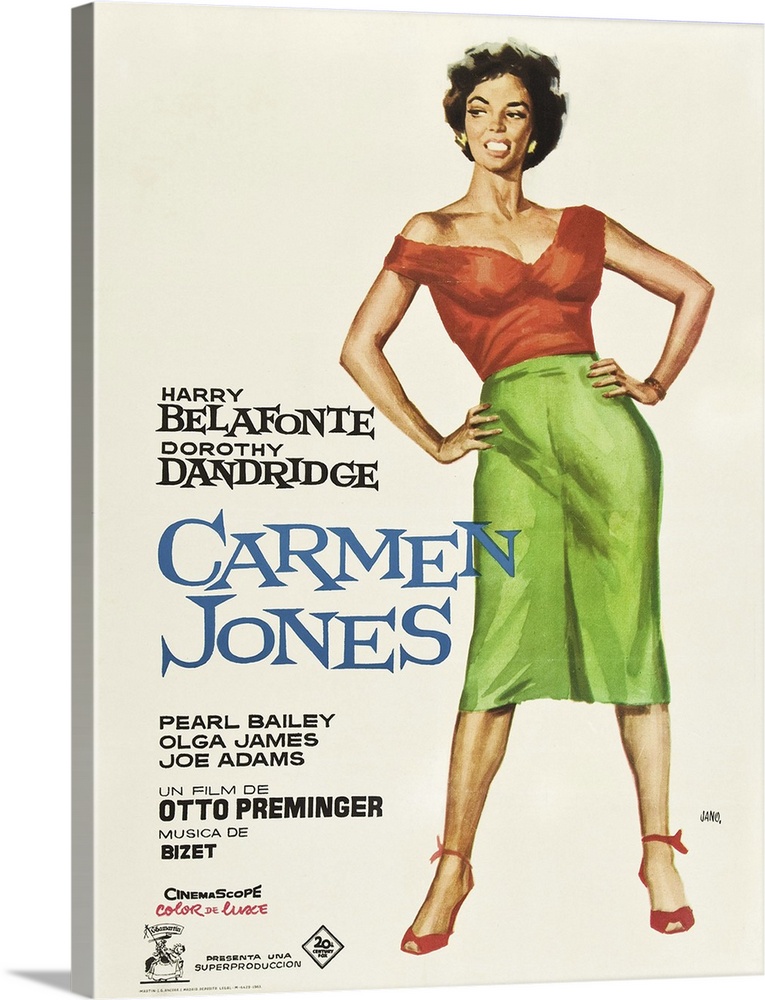 Carmen Jones, Dorothy Dandridge On Spanish Poster Art, 1954