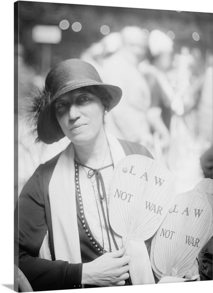 Caroline O'Day, advocating LAW NOT WAR on June 26, 1924. She was then Associate Chairwoman of the New York State Democrati...