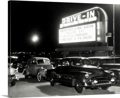 Cars at the Whitestone Bridge Drive-In Theater which opened in August 1949