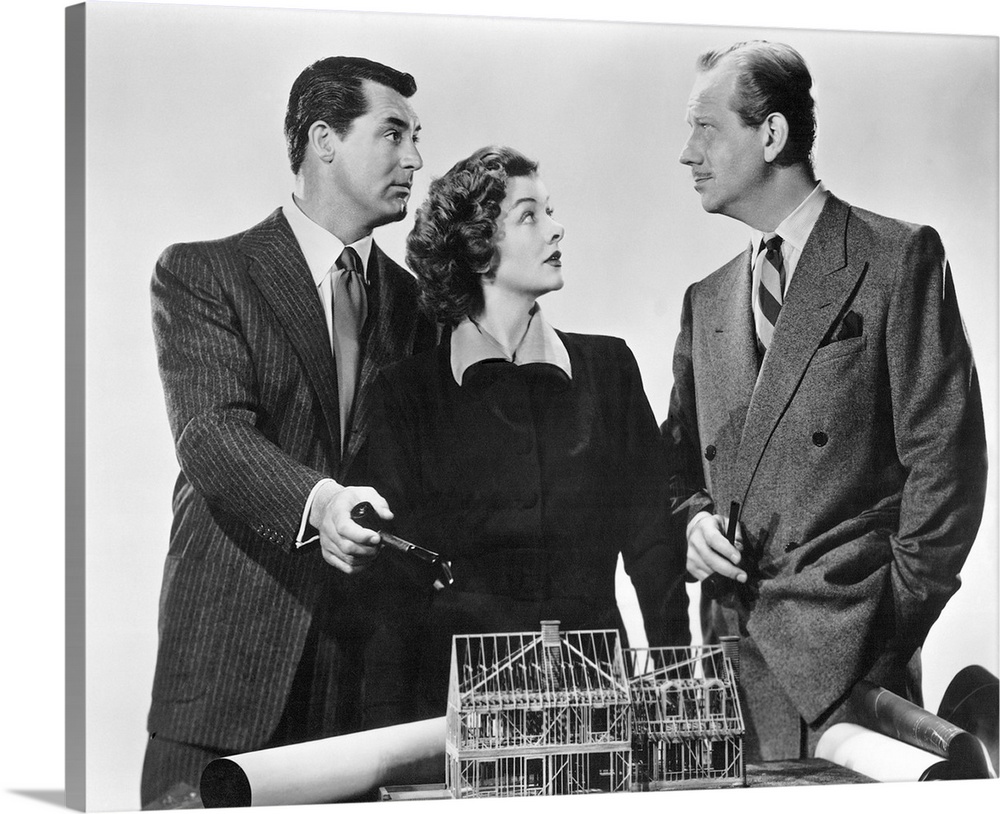 Cary Grant, Myrna Loy and Melvyn Douglas in Mr. Blandings Builds His Dream House