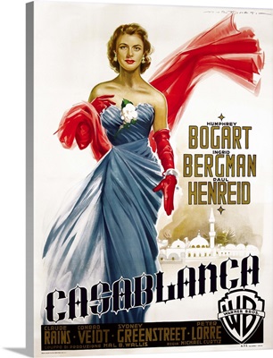 Casablanca, Italian Poster Art, Ingrid Bergman, 1942