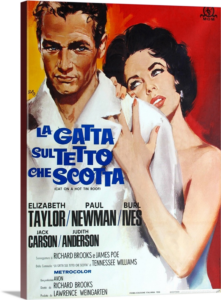 Cat On A Hot Tin Roof, (aka La Gatta Sul Tetto Che Scotta), From Left: Paul Newman, Elizabeth Taylor, 1958.