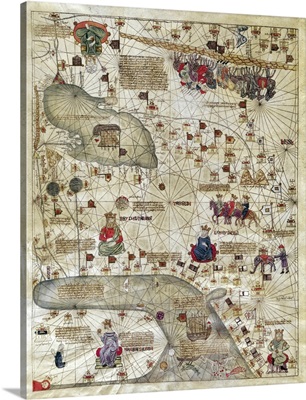 Catalan Atlas. Fifth Leaf, Map of Central Asia, 1375