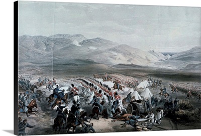 Charge of the Light Brigade of the British cavalry. Battle of Balaklava. Oct. 25, 1854