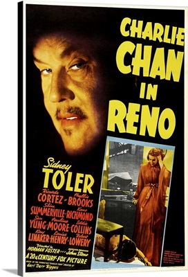 Charlie Chan in Reno - Vintage Movie Poster