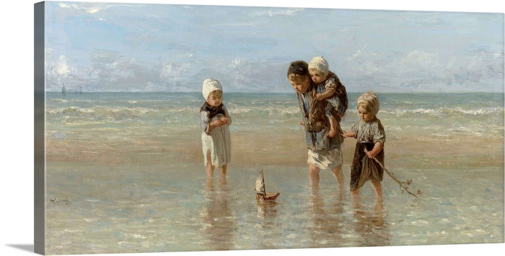 Children of the Sea, by Jozef Israels, 1872, Dutch painting, oil on canvas.