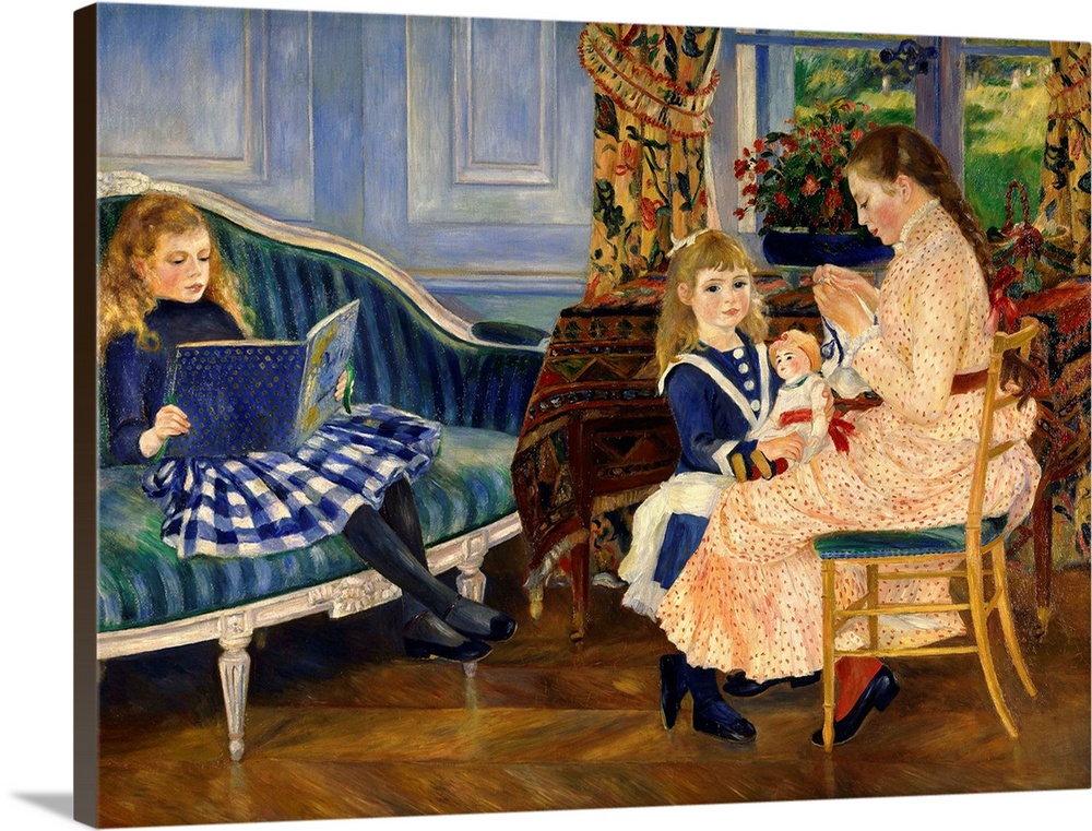 1141 , Pierre Auguste Renoir (1841-1919), French School. Children's Afternoon at Wargemont. 1884. Oil on canvas.