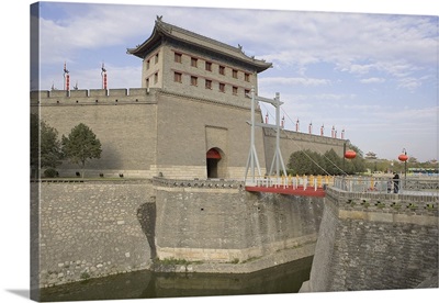 China. Xian. City walls
