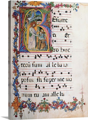 Choral part of the Mass, illuminated manuscript, 15th c. Osservanza Basilica, Siena