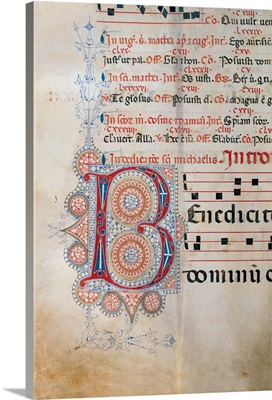 Choral Part Of The Mass, Illuminated Manuscript, 15th C. Osservanza Basilica, Siena