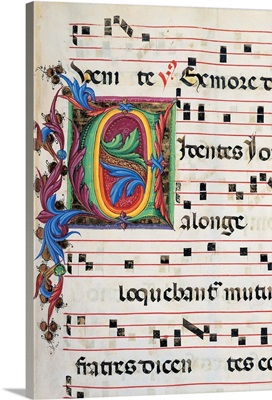 Choral Response For Religious Services, Illuminated Manuscript, 14th C.