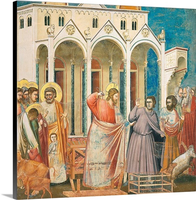 Christ Driving the Money changers from the Temple, by Giotto, c. 1304-1306