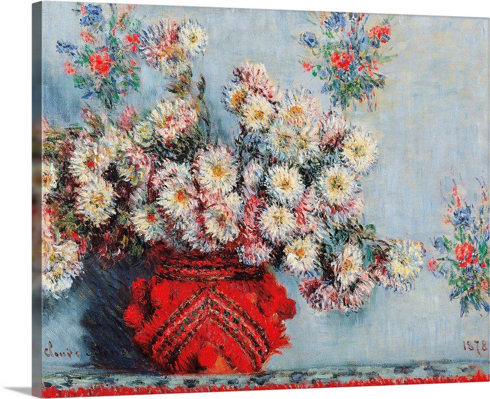 Chrysanthemums, by Claude 1878. Musee d'Orsay, Paris, France Wall Art, Canvas Prints