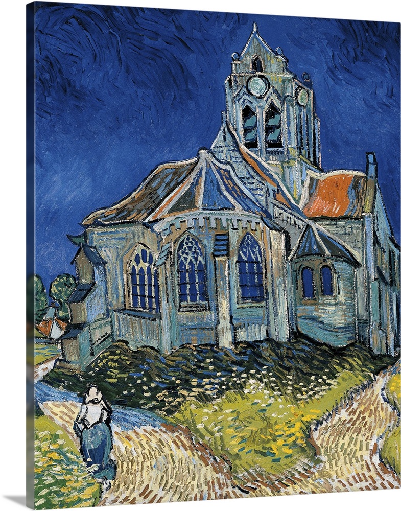 The Church at Auvers, by Vincent Van Gogh, 1890, 19th Century, oil on canvas, cm 94 x 74 - France, Ile de France, Paris, M...