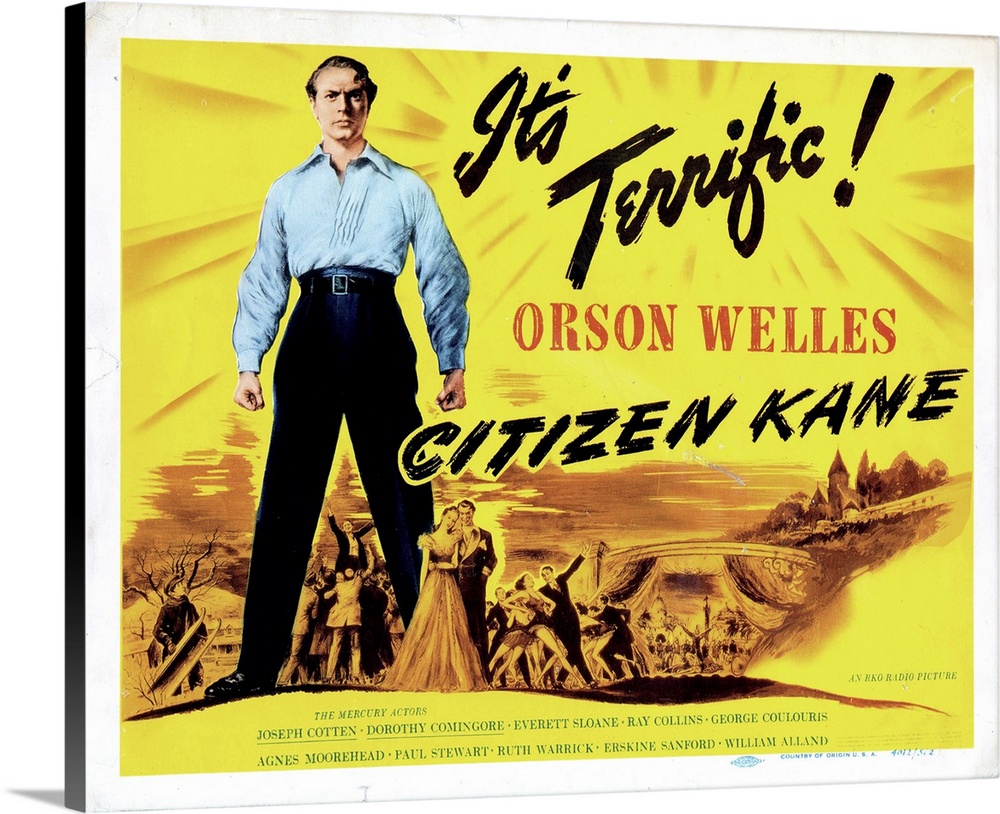 Citizen Kane, US Poster, Orson Welles, 1941.