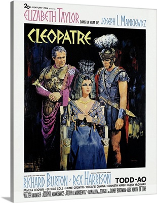 Cleopatra, French Poster Art, From Left: Rex Harrison, Elizabeth Taylor, Richard Bu