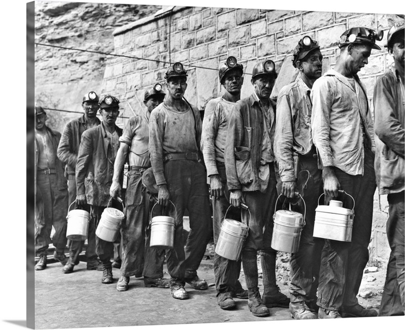 Coal Miners Checking In At Completion Of Morning Shift, Kopperston ...