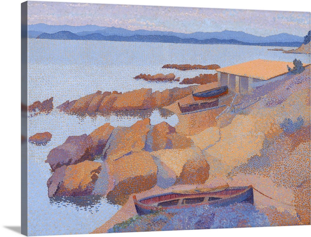 Coast near Antibes, by Henri Edmond Cross, 1891-92, French post-impressionist painting, oil on canvas. This is one of Cros...